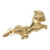 K18YG イエローゴールド プードル 犬 モチーフ ペンダントトップ レディース 【中古】